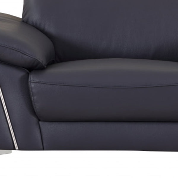 HomeRoots 51" Gray Chair and a Half - Stylish Oversized Comfort for Living Spaces with Modern Design and Durability NAVY 329690