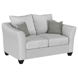 English Elm Alcazar Grey Mist 3-Piece Sofa Set - Contemporary Comfort With Sand Upholstery & Accent Pillows B062S01277