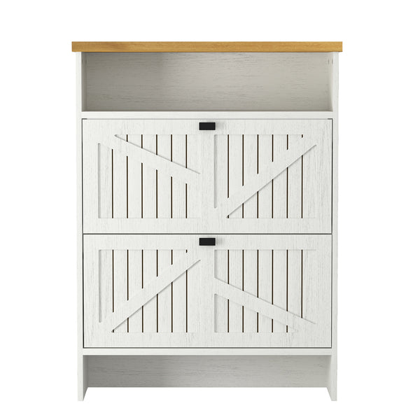 English Elm Multi-Functional Four-Layer Mdf Shoe Cabinet - Modern Minimalist Storage For Entryway Organization W3226P279088