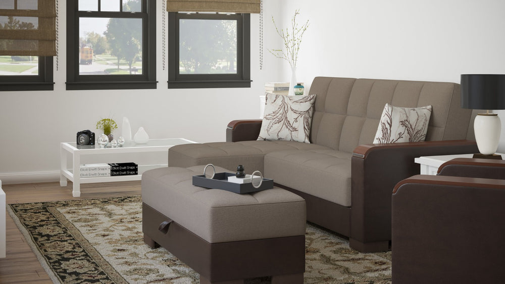 English Elm Primenest Zenaero Convertible Chaise Lounge With Storage - Stylish & Versatile Seating Solution! B030P303553-GIGA