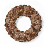 Christopher Knight Home® - Noble House - 18.5" Pine Cone and Glitter Unlit Artificial Christmas Wreath