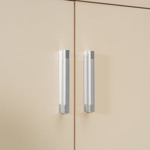 English Elm Twin Upholstered Daybed with LED Armrest Lighting, Hidden Storage Shelves & Lift-Up Pull-Out Trundle Beige SF000198AAA