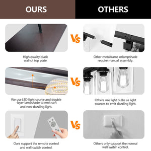 English Elm 39-Inch Walnut Wood Modern Led Pendant Light – Adjustable, Dimmable, Stylish Fixture For Any Space W2312P375017