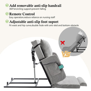 English Elm Electric Adjustable Bed Backrest With Safety Rails - 300 Lbs Capacity, 4-68° Lift, Easy Care Cover W1422P352935
