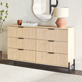 6 Drawer Dresser with Reeded Drawer Fronts