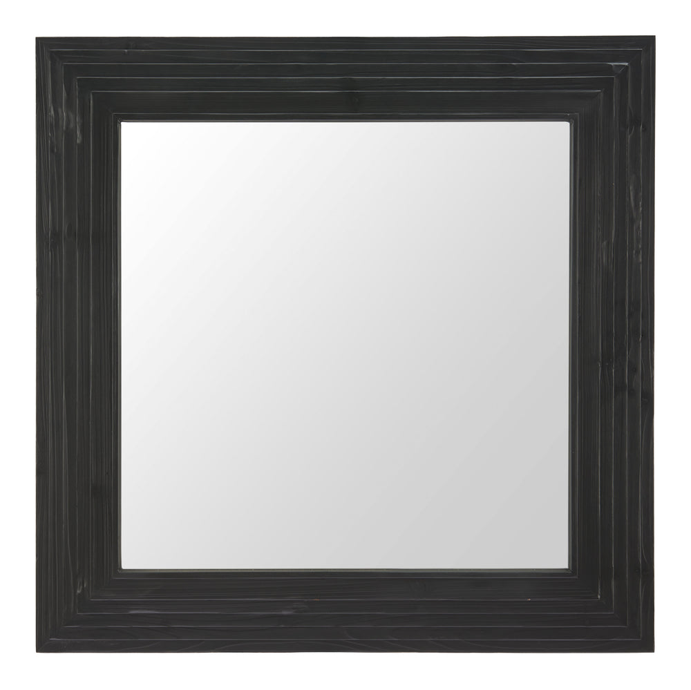 Zuo Modern Kare Mirror Black - Premium Fir Wood & Glass, Modern Design For Hospitality & Stylish Spaces Black Fir Wood,Glass 110720-zuo-modern