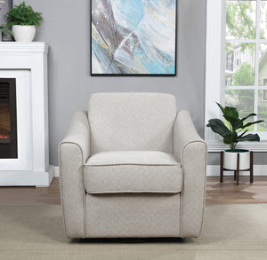 OSP Home Furnishings Cassie Swivel Arm Chair Cement