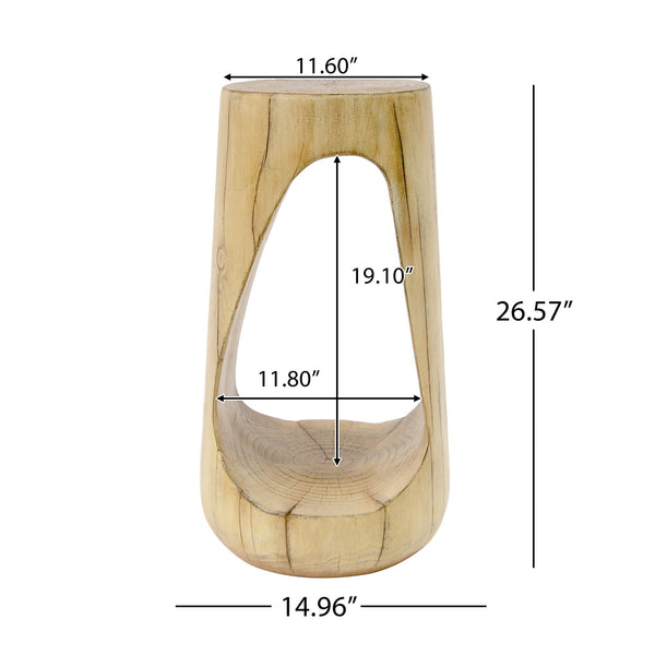 English Elm Christopher Knight Home® - Outdoor Lightweight Concrete Side Table - Versatile Hollow Design For Patio, Garden, And Beach Use N770P291496N