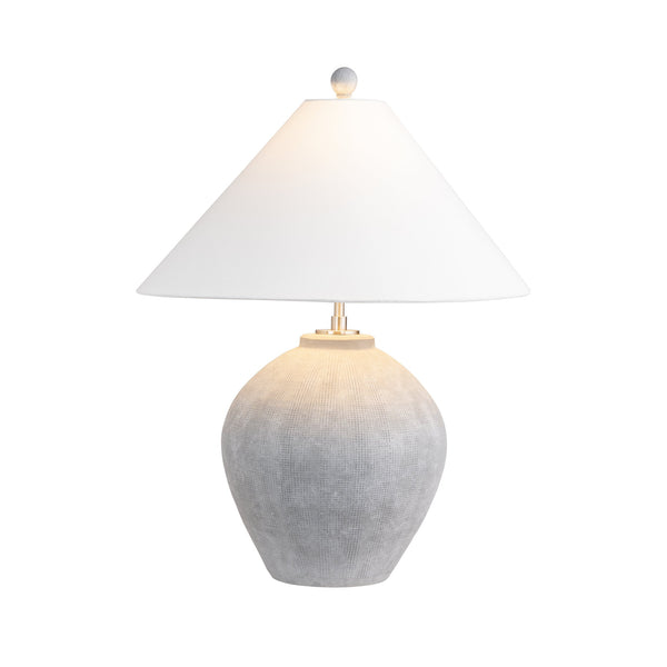 Crestview Collection 28.5"H Slater Urn Ceramic Table Lamp With Stylish Grey Finish & Versatile Three-way Lighting Options   Cvap2980