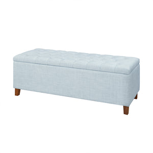 JLA Home Madison Park - Tufted Upholstered Storage Bench with Button-Tufted Lid, Spring-Assisted Hinges & Solid Wood Legs MP105-1268