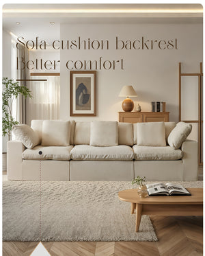 English Elm Modular Sectional Sofa - Space-Saving Minimalist Design, Comfy Sleeper For Modern Living Rooms & More W3622S00003