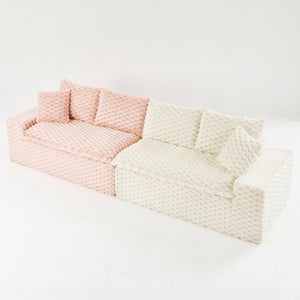 English Elm Luxury Color-Block Turtle Velvet Sofa - Modular Comfort For Stylish Living Rooms & Cozy Gatherings W3371S00047
