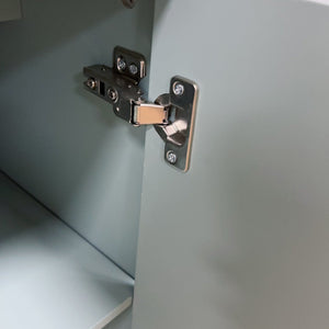 English Elm Accent Mint Green Wooden Cabinet with 4 Glass Doors, Slim 2-Tier Sideboard Buffet for Entryway & Living Room Storage W1435P170161