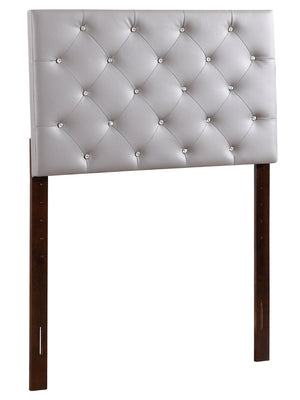 English Elm Stylish Adjustable Height Twin Headboard Neutral Upholstered Panel for Modern Bedroom Light Grey B078112054