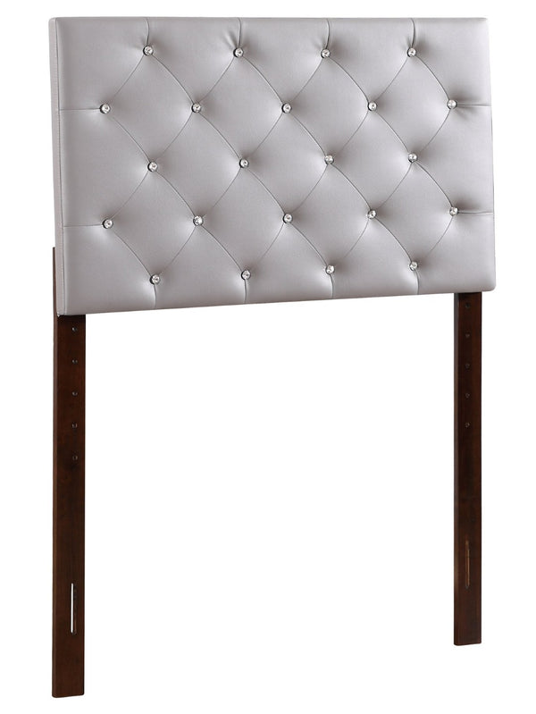 English Elm Stylish Adjustable Height Twin Headboard Neutral Upholstered Panel for Modern Bedroom Light Grey B078112054
