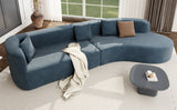 English Elm Modern Large 2-Piece Sectional Sofa With 3 Pillows,For Living Room, Bedroom