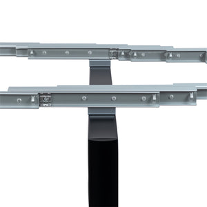 English Elm Modern Extendable Dining Table with Built-In Outlet, USB Ports & Storage, Space-Saving Console to 118" White W331S00193