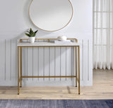 OSP Home Furnishings Brighton Console Table Mosaic/Gold