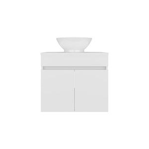English Elm Colville Floating Wall Mount Vanity Cabinet Matte Finish Modern Bathroom Storage White B092P439915