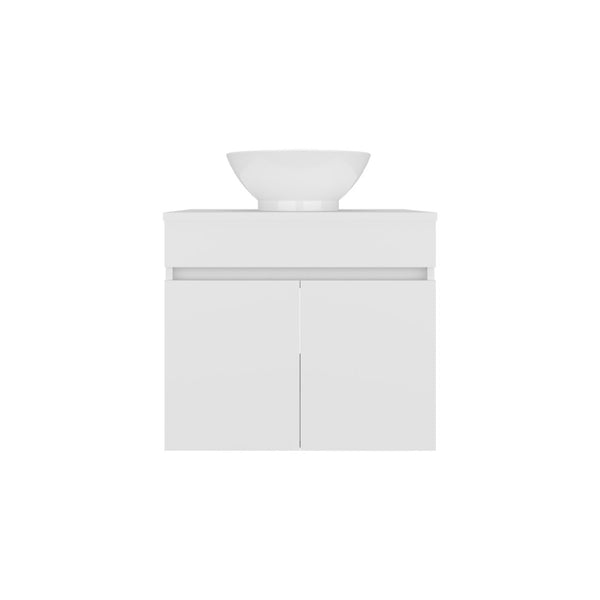 English Elm Colville Floating Wall Mount Vanity Cabinet Matte Finish Modern Bathroom Storage White B092P439915
