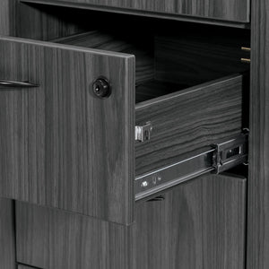 OSP Home Furnishings Store Cabinet with Adjustable Shelves and Hanging Rod for Retail Backroom Organization NAP-161-SGW