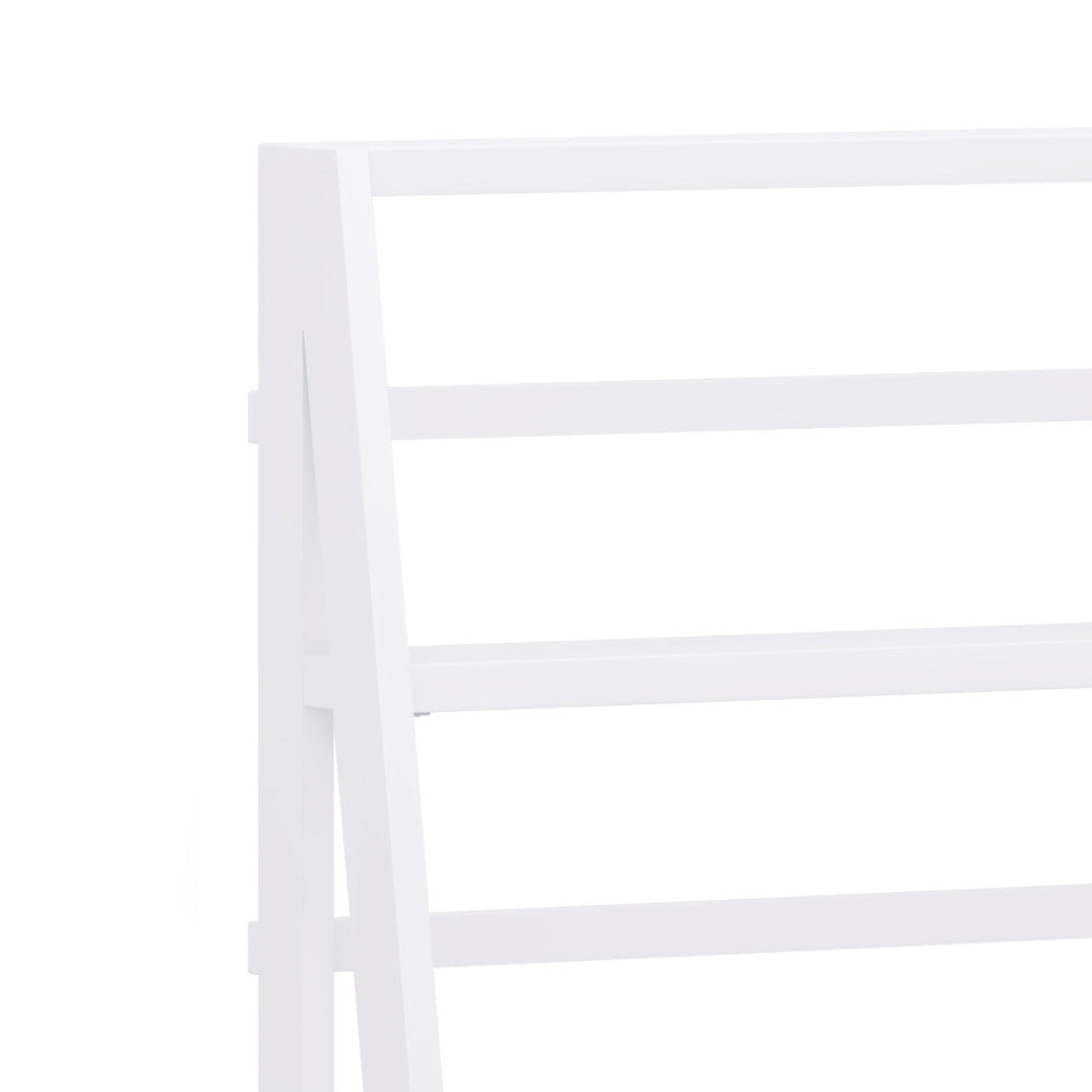 English Elm Acadian White Bookcase - Handcrafted Solid Wood With 5 Spacious Shelves For Stylish Organization B136P158275