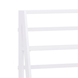 English Elm Acadian White Bookcase - Handcrafted Solid Wood With 5 Spacious Shelves For Stylish Organization B136P158275