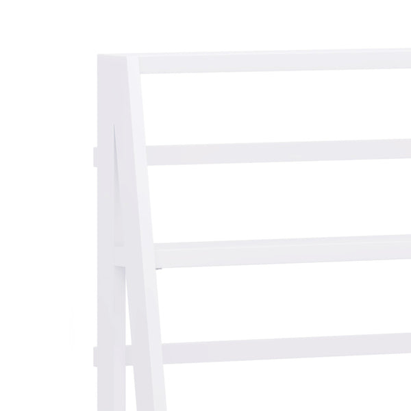 English Elm Acadian White Bookcase - Handcrafted Solid Wood With 5 Spacious Shelves For Stylish Organization B136P158275
