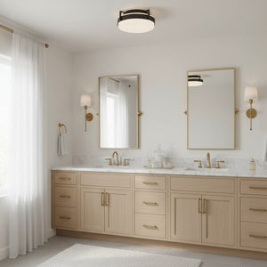 English Elm 15 Inch Led Flush Mount Ceiling Light with Etched Glass Diffuser for Any Room B370P399052