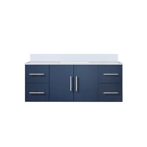 English Elm Navy Bath Vanity 48"W x 22"D with Cultured Marble Top, Solid Wood, Soft-Close Drawers, Storage B2731P258653