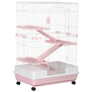 English Elm Rabbit Hutch on Wheels with Dual Access Ramp Platform Slide Out Tray Indoor Habitat T3971P386417