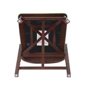 English Elm Patricia Velvet Upholstered Barstool with Dark Walnut Frame, Gold Footrest Accent, Commercial Grade Green B365P398055