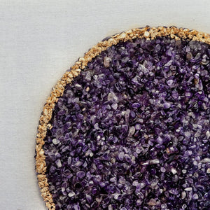 English Elm S/2 Lillian Purple Crystal Shadow Boxes - Elegant Wall Décor With Velvet & Gold Accents, 23.6" W2078P318313-GIGA