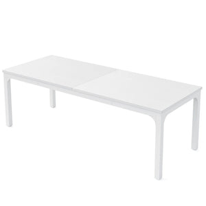 English Elm Dual Workstation Computer Desk with Iron Pipe Legs for Two Person Home Office White T3971P460743
