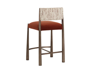 Sunpan BAYARD Counter Stool - Stylish Two-Tone Upholstery with Dark Bronze Legs for Modern Interiors 112803