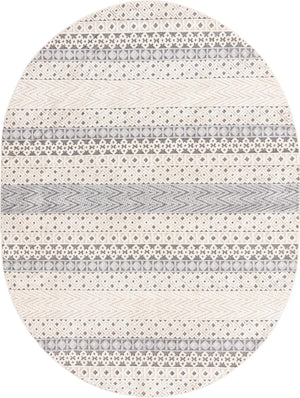 Unique Loom Arlo Matti Machine Made Striped Rug Sandy Beige, Beige/Gray 7' 10" x 10' 0"