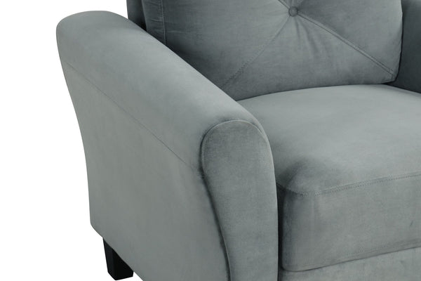 English Elm Couch Plush Modular Sectional Set In Gray Velvet – Versatile, Comfortable & Easy To Clean! W2121S00012