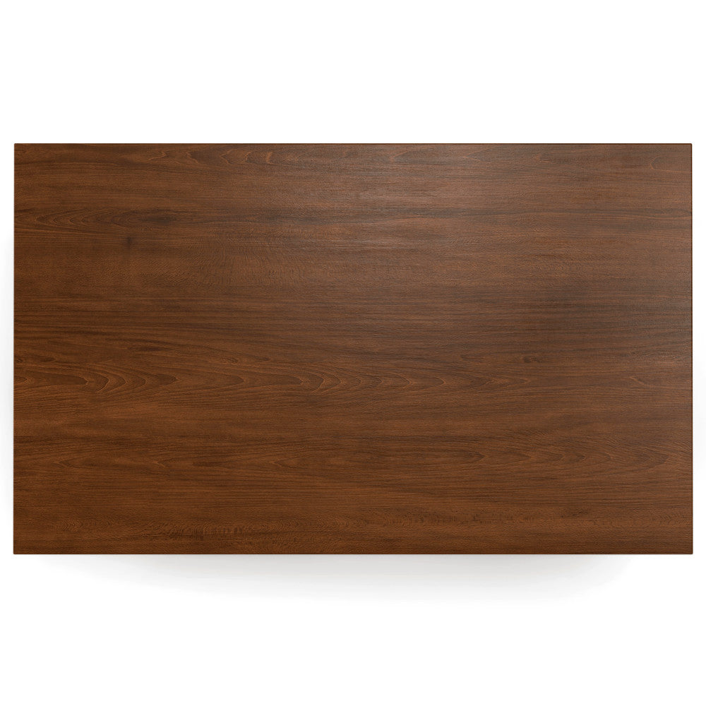 English Elm Eastwood Walnut Dining Table 66"x40" — Handcrafted Solid Veneer Top, Thick Legs, Durable Lacquer Finish B136P203506