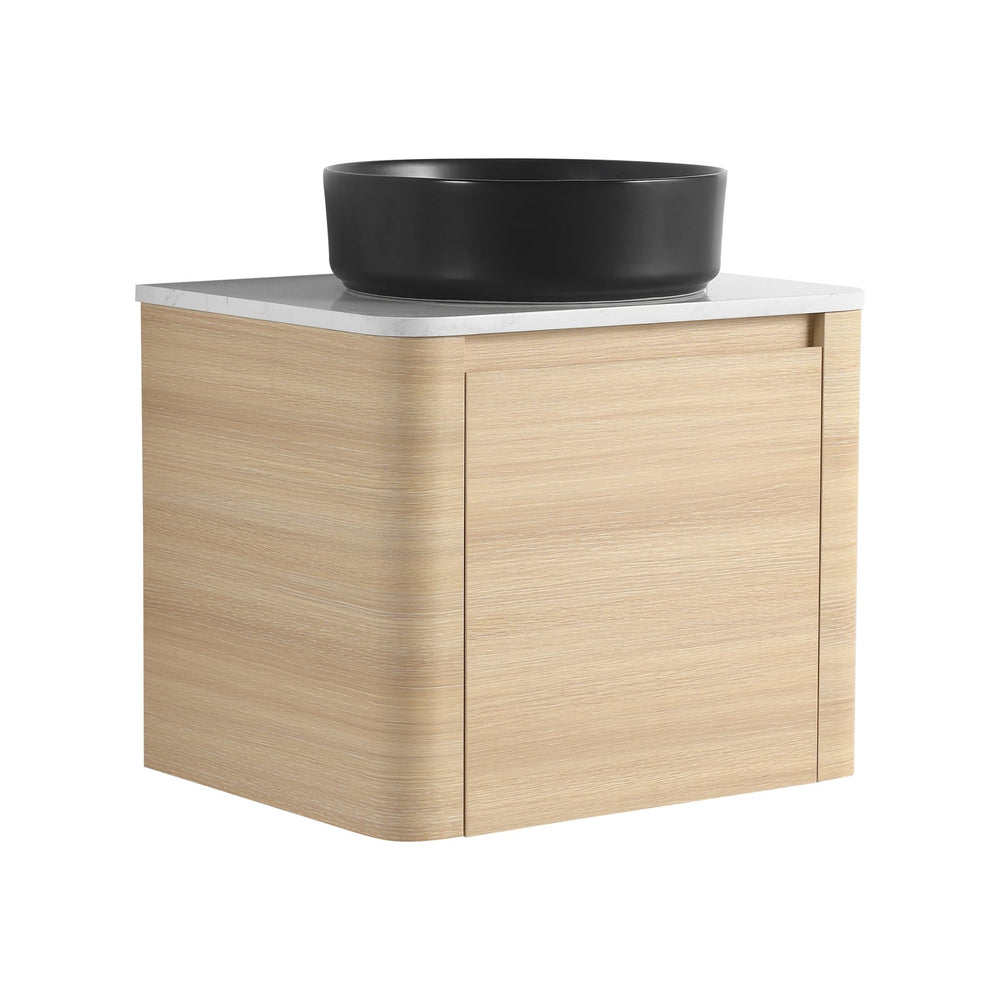 English Elm 24'' Wall-Mounted Bathroom Vanity With Stylish Ceramic Sink, Soft-Close Door & Durable Plywood Design W999S00458