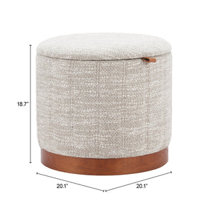 Zuo Modern Fije Storage Ottoman – Modern Elegance With Versatile Style For Home Or Hospitality Spaces Gray 100% Polyester,Plywood,Mdf 110769-zuo-modern