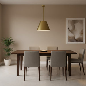English Elm 16 Inch Sculptural Matte Pendant Light with Etched Glass Diffuser for Kitchen or Dining Antique Brass B370P403646
