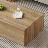 English Elm Elevate Your Living Space With This Modern Mdf Coffee Table That Showcases Smooth, Light Wood Color Texture Patterns. It Is Characterized By Stylish Design.39.3*23.6*12