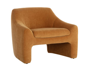 Sunpan Nevaeh Lounge Chair - Elegant Mid-Century Design with Soft Curves for Ultimate Comfort and Style Danny Amber