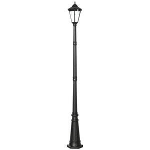 English Elm Outsunny 94.5" Solar Lamp Post - Vintage Dusk-to-Dawn LED Street Light with PIR Sensor, IP44 Weatherproof W2225P217555