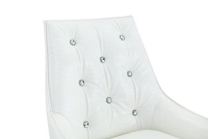 English Elm Crocodile Textured Pu Leather Accent Chair Diamond Tufted with Chrome Metal Legs W3493P456345