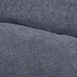 English Elm Sleeper 3-in-1 Convertible Sofa Chair Bed with Lychee Velvet, Adjustable Recline & Cup Holder Grey W1117P265779