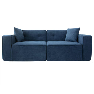 English Elm Modern Teddy Velvet Sofa – 3-Seat Full Foam Comfort, Soft Polyester-Cotton Cushions, 72H Rebound Time W1183S00015