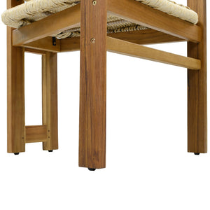 English Elm Outdoor Acacia and Rattan Armchair Set Two Ergonomic Seats for Patio Garden N719P431083N