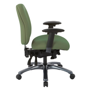 OSP Home Furnishings Multi-function Ergonomic Mid Back Office Chair with Lumbar Support and Titanium Base Sage 8512-R106
