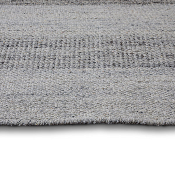 English Elm Hodges 8 x 10 Area Rug Ivory & Grey Geometric Stripe Handwoven Wool-Cotton Blend Durable Indoor B136P188398
